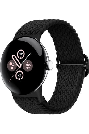 Nylon Bands Compatible with Google Pixel Watch Bands/Google Pixel Watch 2/Pixel Watch 3(41mm) Band for Women Men, Adjustable Stretchy Braided Straps with Upgraded Connector for Pixel Watch Bands
