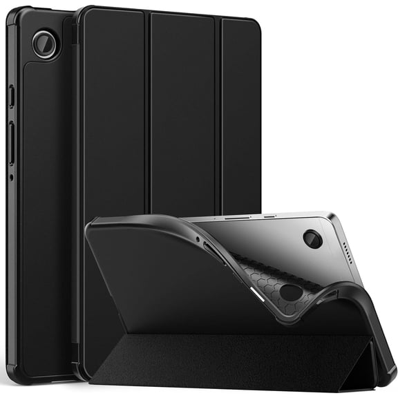 KOMI Case Fits Samsung Galaxy Tab A9 8.7-Inch 2023 (SM-X110/X115/X117), Ultra-Thin Trifold Smart Tablet Stand Cover TPU Shell Case Fits Samsung Galaxy Tab A9 8.7" 2023 Tablet, Black