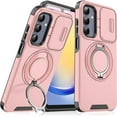 thumbnail image 1 of KOMI Case for Galaxy A23 5G,Military Grade [Built-in Kickstand] Magnetic Rotate Ring Holder Heavy Duty TPU+PC Shockproof Drop Protect Phone Case for Samsung Galaxy A23 5G/4G Pink, 1 of 9