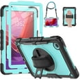 thumbnail image 1 of KOMI Case for Lenovo Tab M11 Case with Screen Protector/Rotating Hand Strap/Stand, Protective Tab M11 Tablet Case (TB-330FU/TB-330XU) Cover 2024, Light Blue, 1 of 8