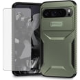 thumbnail image 1 of KOMI Case for Pixel 8 Pro Case, Google 8 Pro Case with Tempered Glass Screen Protector and Slide Camera Cover, Non-Slip Heavy Duty Shockproof Phone Cover for Google Pixel 8 Pro PC Green, 1 of 7