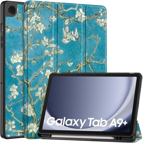 KOMI Case for Samsung Galaxy Tab A9+/A9 Plus 11 Inch 2023, Slim Lightweight Stand Hard Back Shell Protective Cover for All-New Galaxy Tab A9+ Tablet SM-X210/X216/X218, Flowers