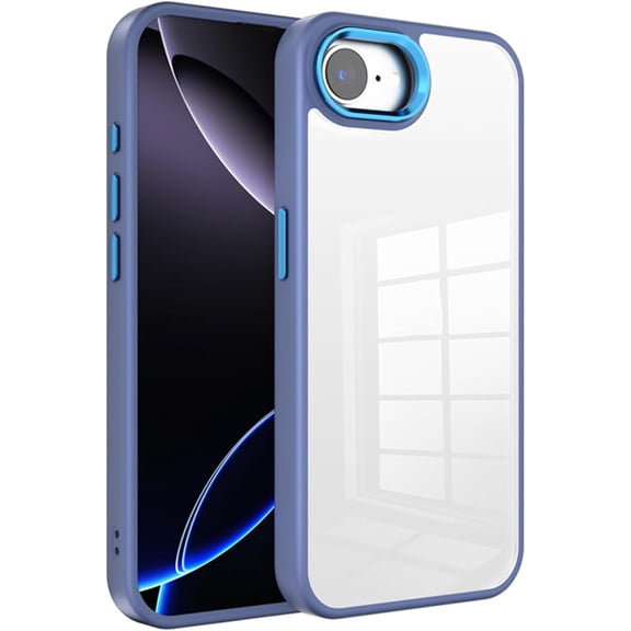 KOMI Case for iPhone 16e / iPhone SE4 6.1-Inch, Anti-Yellowing, Drop Protection, Transparent Hard Back Anti-Scratch Phone Cover Chrome
