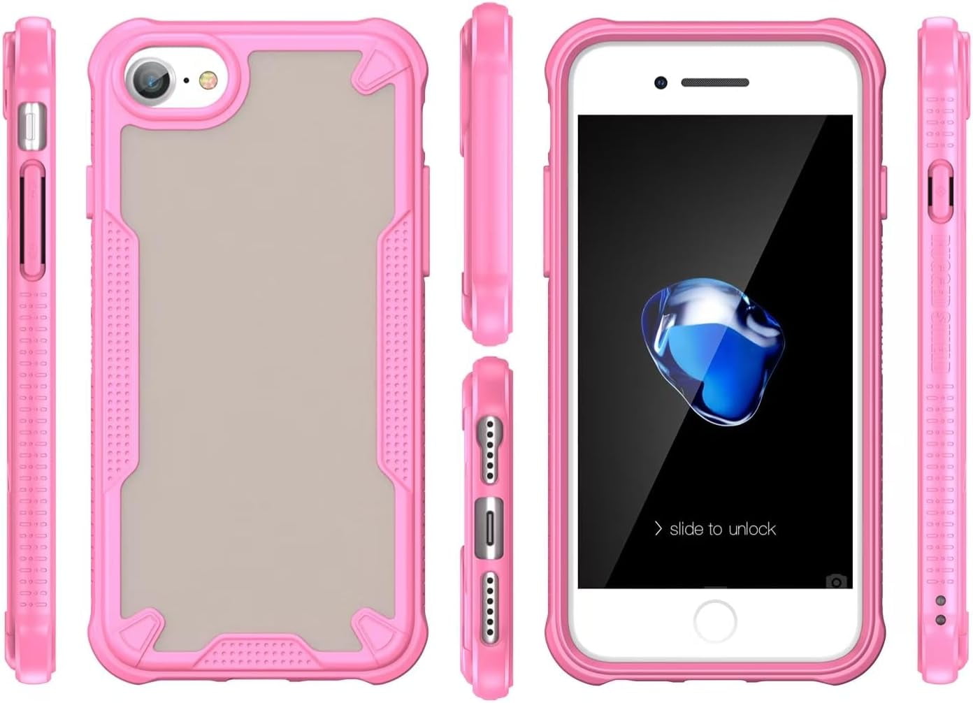 Tech21 Evo Check iPhone SE 2022/2020, 7/8 Black Case - 16ft Drop Protection, Antimicrobial, Non-Slip Grip