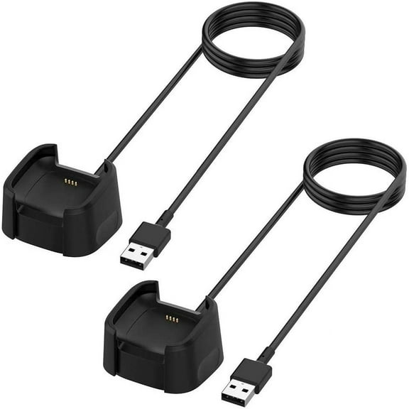 KOMI Charger for Fitbit Versa 2, Replacement Charging Cable Dock with 3.3ft USB Cord for Fitbit Versa 2 Smart Watch [2 Pack]