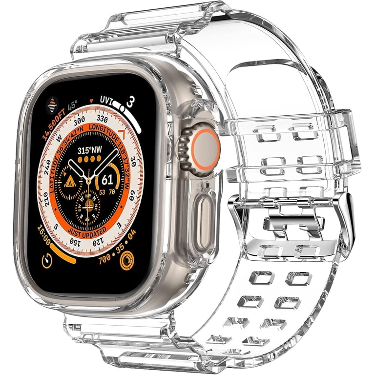 Watch Armband Clear Band 38 mm 40 mm 41 mm Clear Sport Band Strap +Case Apple Watch Series 38/40/41/mm  main image 2