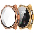 thumbnail image 1 of KOMI Compatible with Galaxy Watch 7 40mm 44mm Screen Protector Case Tempered Glass Bling Diamond Cases Women Girls Crystal Shining Rhinestone Cases Smartwatch Accessories Case (Gold&Rose Gold, 40mm), 1 of 8