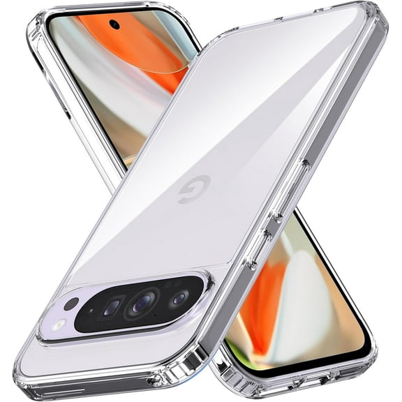 KOMI Compatible with Google Pixel 9 Pro XL Cell Phone Case.Transparent Cover Scratch-Resistant Back.Anti Fall Measures Shockproof. Military Grade Drop Protection for Your Pixel 9 Pro XL
