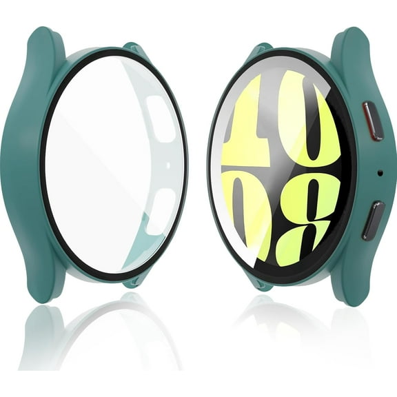 KOMI Compatible with Samsung Galaxy Watch 6 40mm Case Screen Protector, 40mm Matte Bumper + HD Sensitive Screen Film Full Protective Face Cover for Samsung Galaxy s6 Watch Strap Accessories 40mm