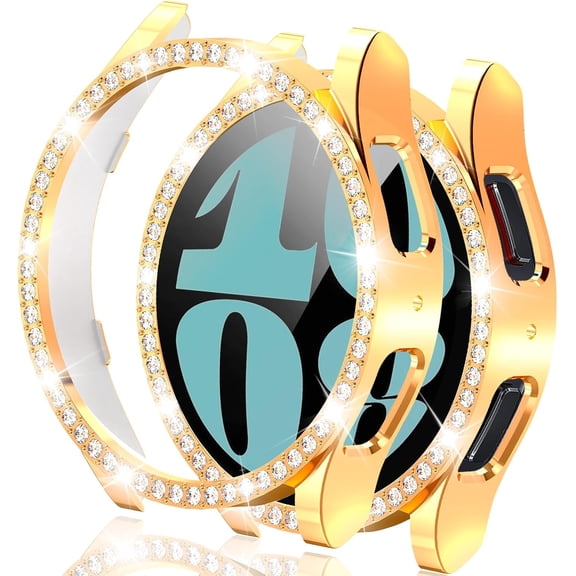 KOMI Compatible with Samsung Galaxy Watch 6 44mm Case Screen Protector, 44mm Matte Bumper + HD Sensitive Screen Film Full Protective Face Cover for Samsung Galaxy s6 Watch Strap Accessories 44mm