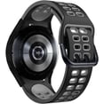 thumbnail image 1 of KOMI Compatible with Samsung Galaxy Watch 6/5/5 Pro/4 40mm 44mm 42mm 46mm 43mm 45mm Band, Colorful Silicone Sport Band No Gap Breathable Watch Strap for Galaxy Watch 3 41mm Active 2 Strap Black Gray, 1 of 8