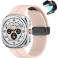 thumbnail image 1 of KOMI Compatible with Samsung Galaxy Watch Band Ultra 47mm, Silicone Soft Sport Quick Release Magnetic Breathable Affinity Skin Strap for Men Women Pink, 1 of 6