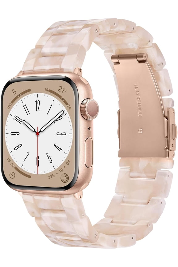 Compatible with Series 8/7/9 Resin Apple Watch Bands 45mm 44mm 42mm,Fashion Resin Bracelet Wristband with Stainless Steel Buckle for iWatch Ultra 49mm Series 6/5/4/3/2/1/SE