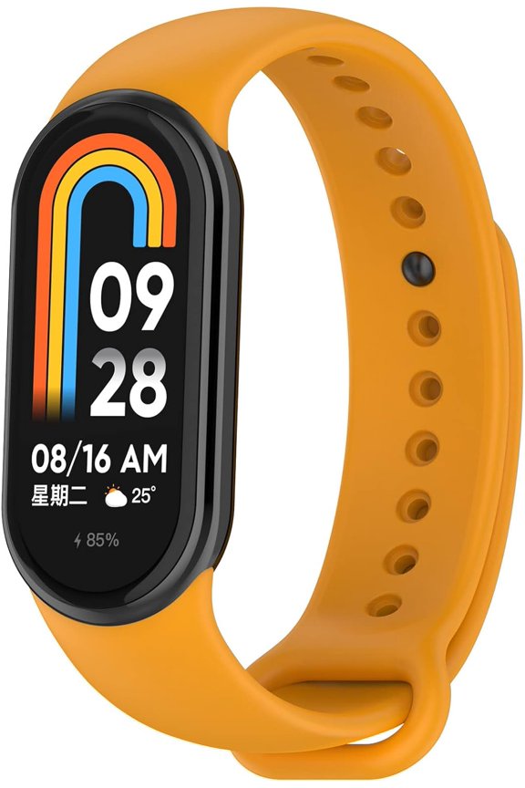 Compatible with Xiaomi Smart Band 9 Strap, Adjustable Soft Silicone Waterproof Sport Wristband Replacement Breathable Bracelet for Xiaomi Band 9NFC Smartwatch Accessories Yellow