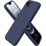 KOMI Compatible with iPhone 16e Case 6.1"2025, Liquid Silicone 3 Layers Full Covered Soft Gel Rubber Phone Case,Shockproof Protective Cover with Anti-Scratch Microfiber Navy Blue