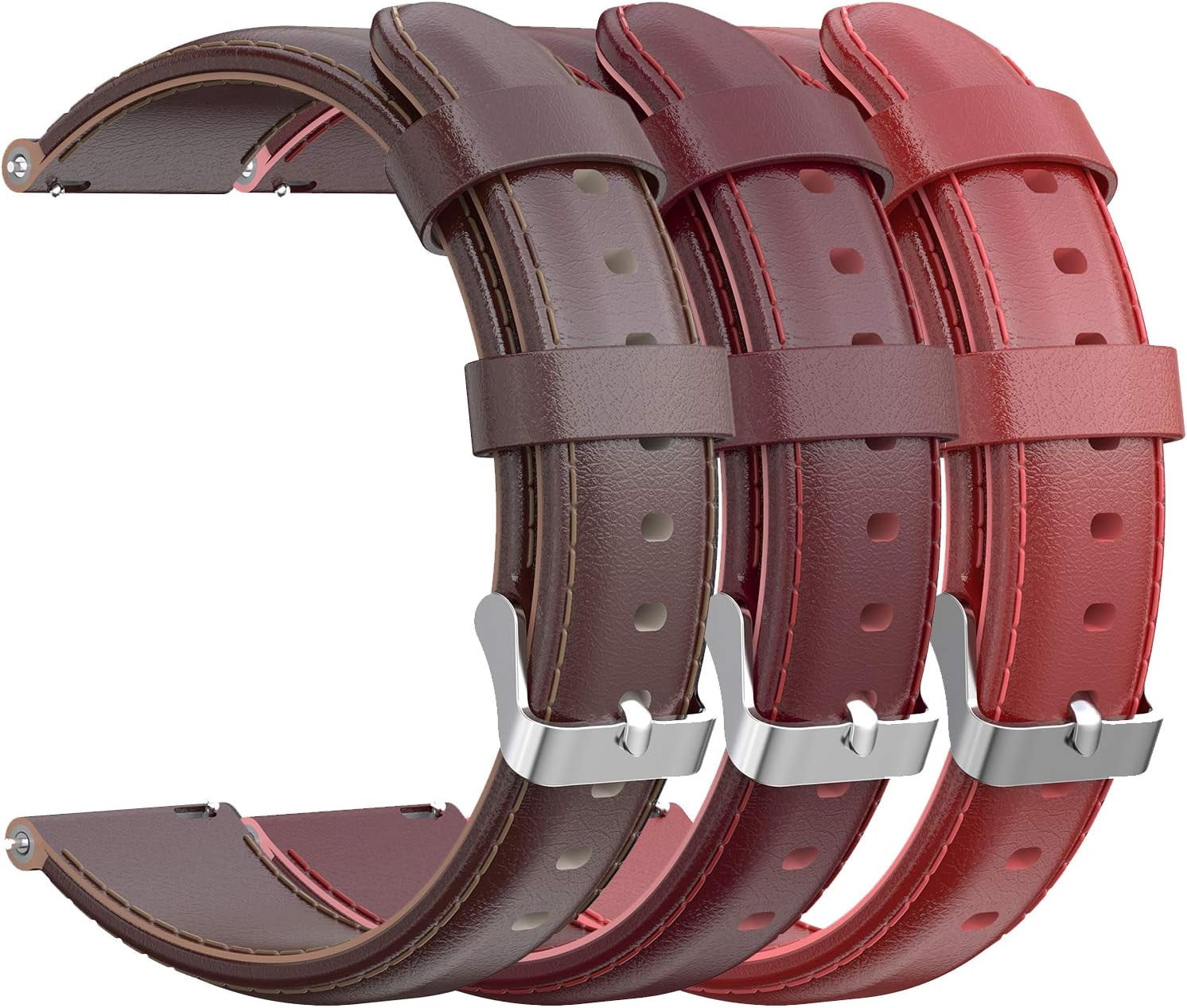 KOMI Compatible with FITVII Slim Fitness Tracker Bands Leather Quick ...