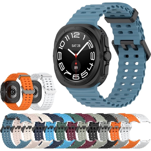 KOMI Compatible with Samsung Galaxy Watch 7 Ultra Band, for Galaxy Watch 7 Ultra Bands, for Galaxy Watch Ultra Bands Premium Blue
