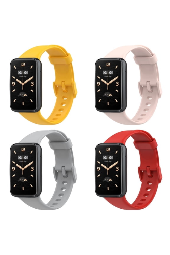 4 pack Bands Watch Strap for Xiaomi Mi Band 7 Pro for Women Men Replacement Sport Soft Silicone Strap Wristband Bands Bracelet for Mi Band 7 Pro Activity Tracker