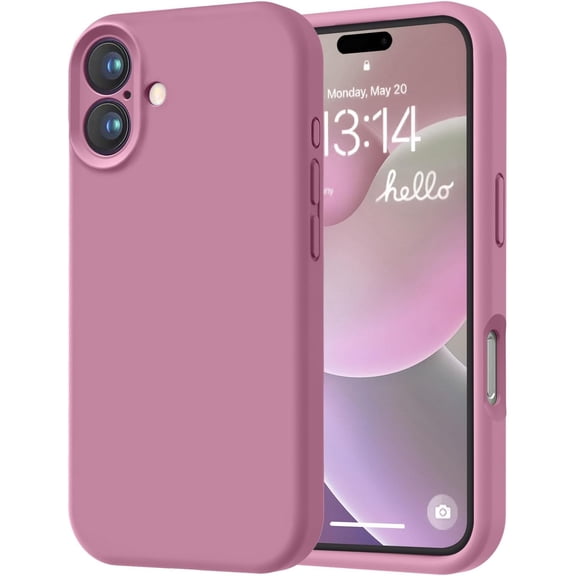 KOMI Designed for iPhone 16 Plus Case, Premium Silicone with [Soft Anti-Scratch Microfiber Lining] Shockproof Protective Phone Case for Men Women Girls 6.7", Lavender Purple