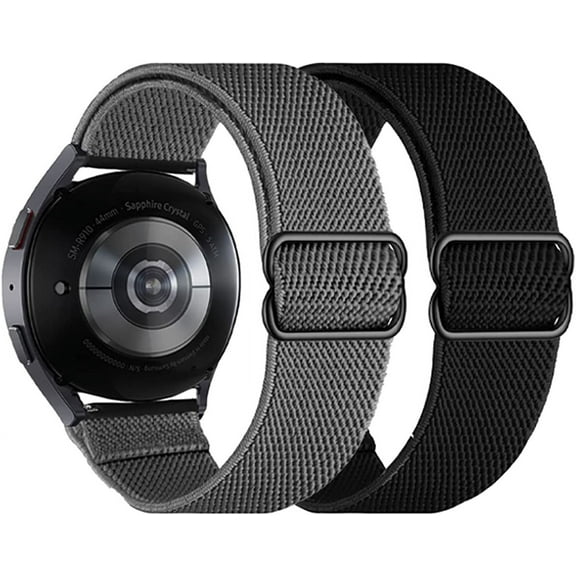 KOMI Elastic Bands for Galaxy Watch 6/4 Classic Bands 47mm 46mm 43mm 42mm/5 Pro Band 45mm,Samsung Galaxy Watch 7/FE/6/5/4 Bands 44mm 40mm/Active 2, 20mm Stretch Nylon Replacement Strap Wristband