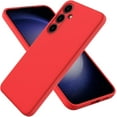 thumbnail image 1 of KOMI Galaxy S24 Plus Silicone Case, Cute Matte Liquid Silicone Protective Cover, Skin Feel, Full Body Protective, Anti-Fall Soft Shell Protector for Samsung Galaxy S24 Plus Case, Red, 1 of 7