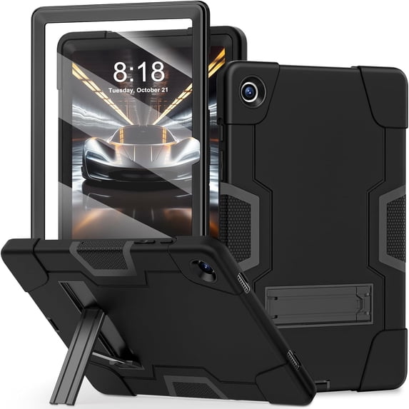 KOMI Galaxy Tab A9+ Case,for Samsung Galaxy Tab A9 Plus Case with Built-in Screen Protector Kickstand,Hybrid Shockproof Samsung Tablet A9+ Case 11 Inch 2024 Model (SM-X210/X216/X218) Black