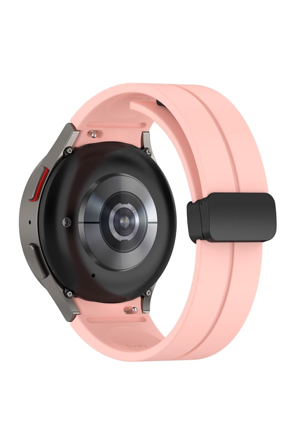 Galaxy Watch 5 Pro Bands 45mm/Galaxy Watch 5/6 Bands 44mm 40mm, No Gap Silicone Sport Bands Compatible with Samsung Galaxy Watch 7 Replacement Strap Pink