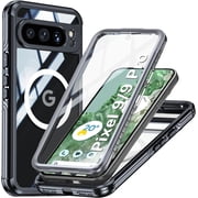 KOMI for Google Pixel 9 Case/Google Pixel 9 Pro Case Compatible with MagSafe,360  Full Body Rugged Pixel 9/9 Pro Phone Case [Built-in HD Touch Sensitive Screen Protector]15FT Military Grade Black