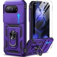 thumbnail image 1 of KOMI for Google Pixel 9a Case with Slide Camera Cover HD Screen Protector [Military Grade 16ft. Drop Tested] Magnetic Ring Holder Kickstand Protective Phone Case for Google Pixel 9A 2025 (6.3 inch), 1 of 8