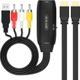 thumbnail image 1 of KOMI HDMI to RCA Converter, HDMI to RCA Cable, HDMI to AV Adapter Cable,Supports PAL/NTSC,for PS4, Roku, Chromecast, Apple TV, PC, Laptop, Xbox, HDTV, DVD Etc（Includes HDMI, AV cable）, 1 of 9