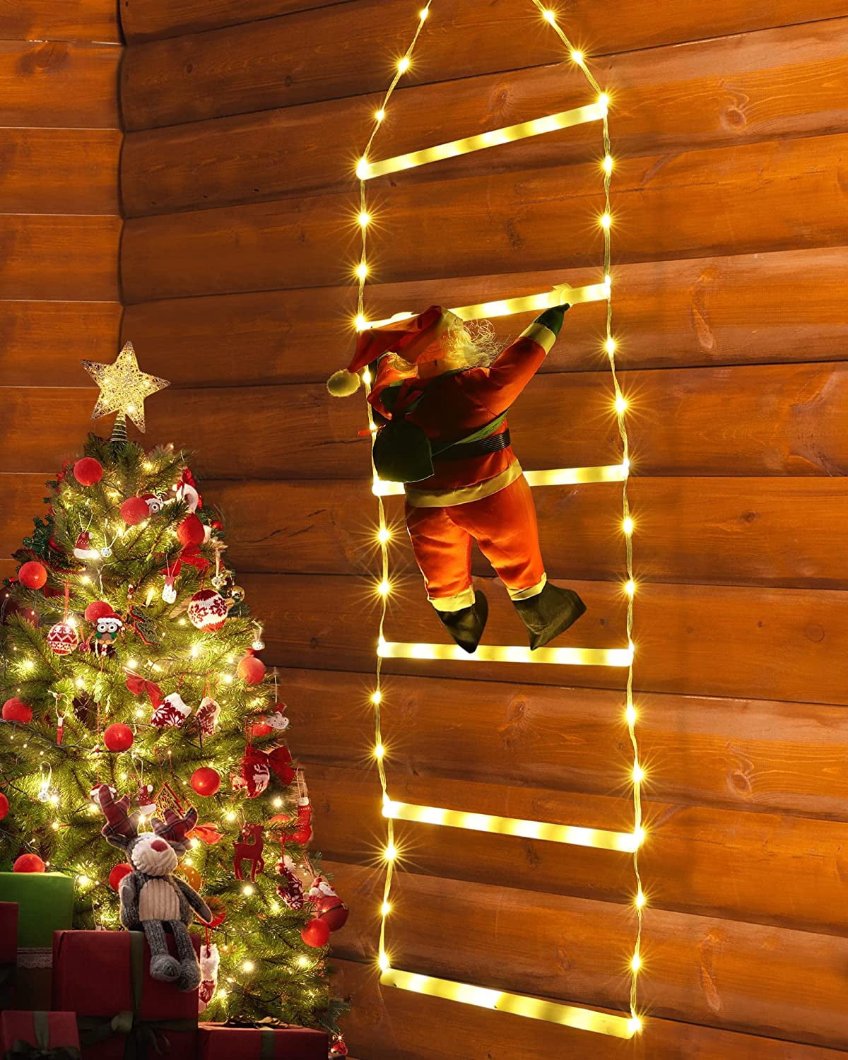KOMI LED Christmas Light - Christmas Decorative Ladder Lights with