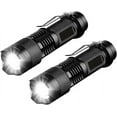 thumbnail image 1 of KOMI LED Torch,2 Packs of Mini LED Flashlights,Super Bright 350 Lumens 3 Modes Zoomable AA Battery Powered Torch Light with Clip for Fishing Camping Outdoors(Battery No Included), 1 of 7