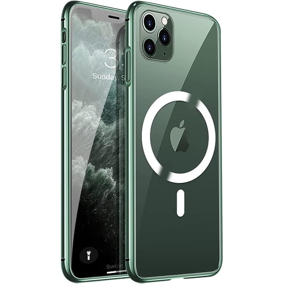 KOMI Magnetic Case for iPhone 11 Pro Case [10FT-Grade Drop Tested & Compatible with MagSafe] Translucent Anti-Fingerprint Anti Shockproof Protective Shell 5.8 Inch, Clear