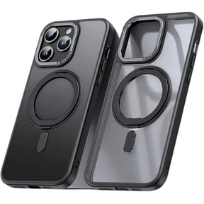 KOMI Magnetic Charging, Military Grade Comprehensive Anti Drop Protection, Metal Bracket Phone case, Suitable for iPhone 14/13/12/11 Series (Black, case of iphone12 Pro Max)