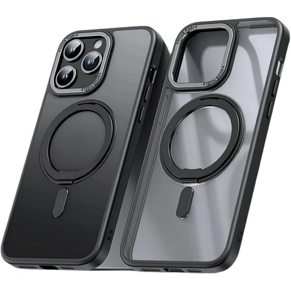 KOMI Magnetic Charging, Military Grade Comprehensive Anti Drop Protection, Metal Bracket Phone case, Suitable for iPhone 14/13/12/11 Series (Black, case of iphone14)