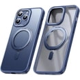 thumbnail image 1 of KOMI Magnetic Charging, Military Grade Comprehensive Anti Drop Protection, Metal Bracket Phone case, Suitable for iPhone 14/13/12/11 Series (Blue, case of iphone14 Pro), 1 of 9