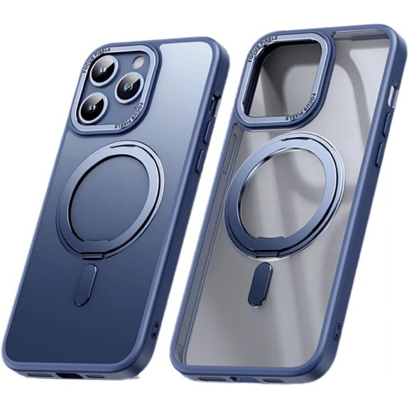 KOMI Magnetic Charging, Military Grade Comprehensive Anti Drop Protection, Metal Bracket Phone case, Suitable for iPhone 14/13/12/11 Series (Blue, case of iphone12 Pro)