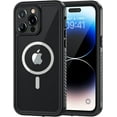 thumbnail image 1 of KOMI Magnetic iPhone 14 Pro Max Case, Waterproof Dustproof Case with Built-in Screen Protector Compatible with Magsafe, Full Body Protective Cover for iPhone 14 Pro Max 6.7 inch -Black, 1 of 7