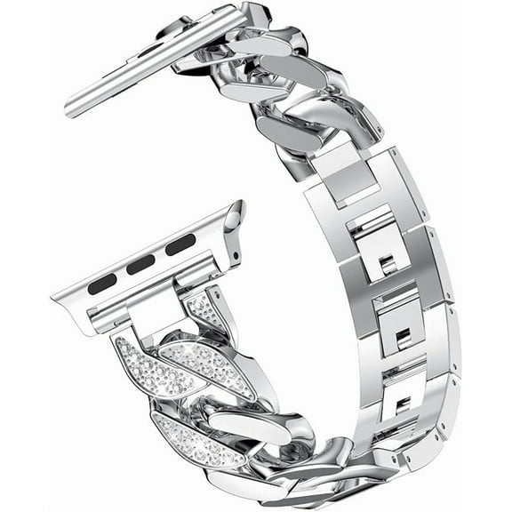 KOMI Metal Bracelet Compatible with Apple Watch Band Women 38mm 40mm 41mm 42mm 44mm 45mm 46mm 49mm Rhinestone Dressy Apple Watch Strap for iWatch Band Series 10/9/8/7/6/5/4/3/2/1/SE/Ultra/Ultra 2