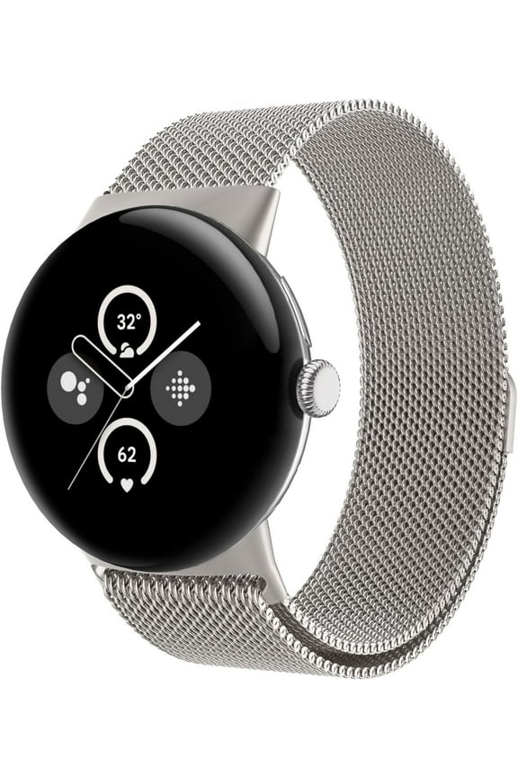 Metal Mesh Loop Compatible with Google Pixel Watch 2 Band/Pixel Watch, Stainless Steel Mesh Replacement Band with Magnetic Clasp for Women Men Starlight