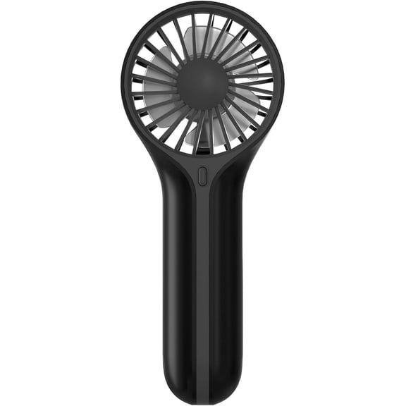 KOMI Mini Personal Fan Handheld, Small Portable Handheld Fan, Battery Operated, USB Rechargeable Face Makeup Lashes Desk Fan with Base, for Kids, Girls, Women, Men, Indoor, Outdoor Travelling Black