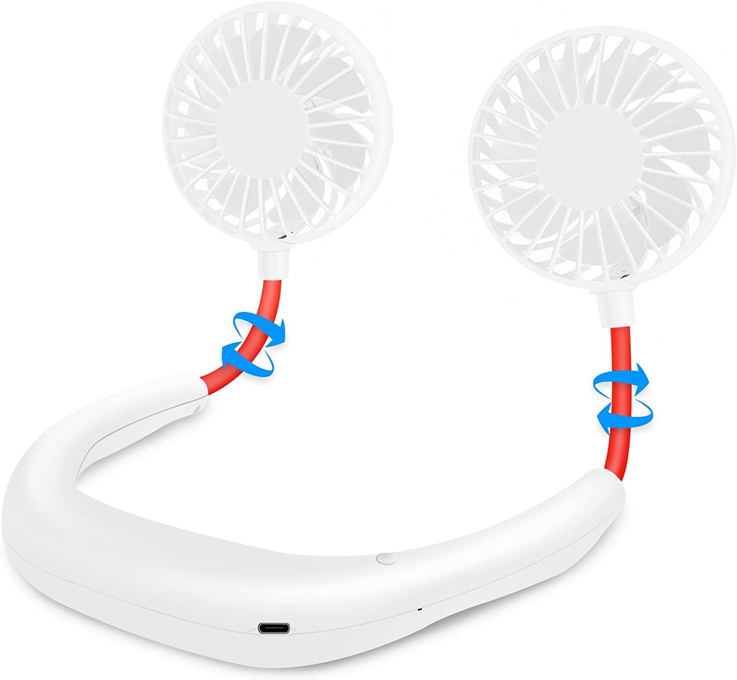 KOMI Neck Fan Portable Face Fan Personal USB Hands-Free Mini Wearable ...