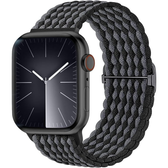 KOMI Nylon Compatible with Apple Watch Bands 49mm 45mm 44mm 42mm 41mm 40m 38mm for Women Men, Stretchy Breathable Adjustable Sport Straps Compatible with iWatch Series 9 8 7 6 5 4 3 SE Ultra