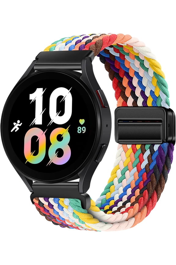 Nylon magnetic strap compatible with Samsung Galaxy Watch 6/5/4/3 Pro/Classic/Sport/Gear S3/S2 Frontier/Active, The 20mm and 22mm straps are suitable for Samsung watches 47mm 46mm 45mm 44mm 43mm