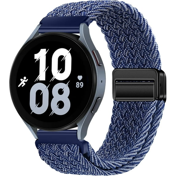 KOMI Nylon magnetic strap compatible with Samsung Galaxy Watch 6/5/4/3 Pro/Classic/Sport/Gear S3/S2 Frontier/Active, The 20mm and 22mm straps are suitable for Samsung watches 47mm 46mm 45mm 44mm 43mm