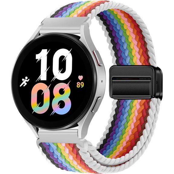KOMI Nylon magnetic strap compatible with Samsung Galaxy Watch 6/5/4/3 Pro/Classic/Sport/Gear S3/S2 Frontier/Active, The 20mm and 22mm straps are suitable for Samsung watches 47mm 46mm 45mm 44mm 43mm
