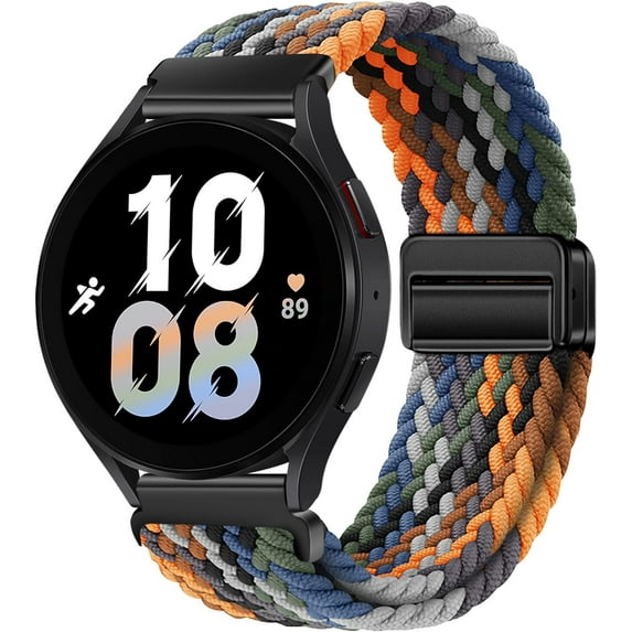 KOMI Nylon magnetic strap compatible with Samsung Galaxy Watch 6/5/4/3 Pro/Classic/Sport/Gear S3/S2 Frontier/Active, The 20mm and 22mm straps are suitable for Samsung watches 47mm 46mm 45mm 44mm 43mm