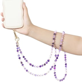 KOMI Phone Crossbody Lanyard, 120cm Acrylic Beads Phone Strap with Tether Tab,Universal Cell Phone Chain for Most Phones Bag Purse