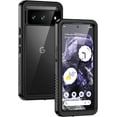 thumbnail image 1 of KOMI Pixel 8 Case, IP68 Waterproof Dustproof Case with Built-in Screen Protector, Rugged Full Body Shockproof Protective Clear Cover for Google Pixel 8 6.2 Inch, Black, 1 of 7