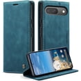 thumbnail image 1 of KOMI Premium Leather Wallet Case for Pixel 9/9 Pro - All-in-One Magnetic Flip Cover with Card Holder & Kickstand, TPU Shock-Absorbent Protection, RFID-Blocking (Blue, Pixel 9/9 Pro), 1 of 7